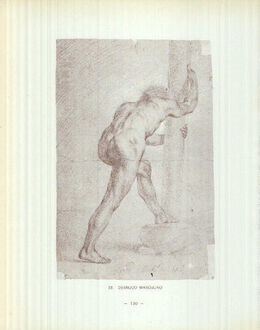 Dibujos de los siglos XVI y XVII: 34/35: Desnudo masculino + Desnudo masculino