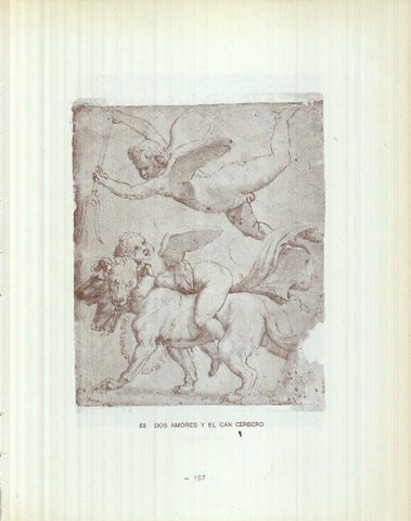 Dibujos de los siglos XVI y XVII: 69/70: El Can Cerbero + Neptuno