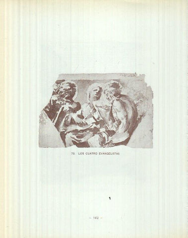 Dibujos de los siglos XVI y XVII: 74/75: Escena religiosa + Los cuatro evangelistas