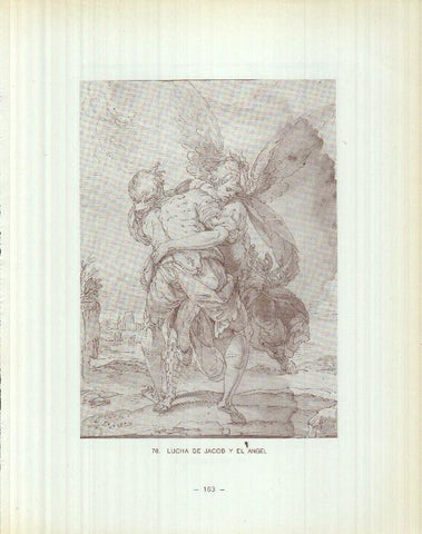 Dibujos de los siglos XVI y XVII: 76/77: Jacob y el angel + Santa Elena