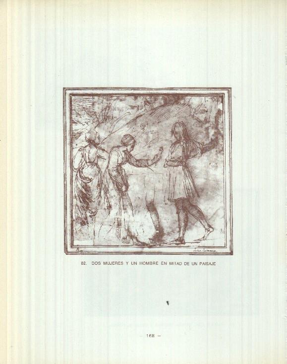 Dibujos de los siglos XVI y XVII: 80/81/82: Escena religiosa + Paisaje + Dos mujeres