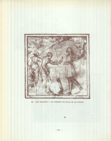 Dibujos de los siglos XVI y XVII: 80/81/82: Escena religiosa + Paisaje + Dos mujeres