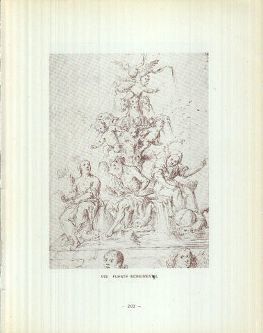 Dibujos de los siglos XVI y XVII: 119/120: Fuente monumental + Reloj de sol