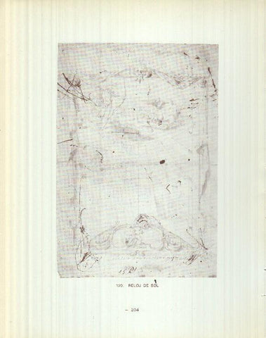 Dibujos de los siglos XVI y XVII: 119/120: Fuente monumental + Reloj de sol