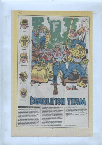 Ficha personaje DC Comics numero 196: Demolitkion Team + Deimos