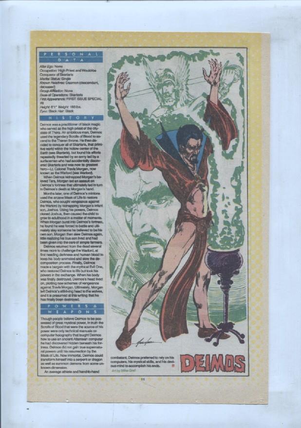 Ficha personaje DC Comics numero 196: Demolitkion Team + Deimos