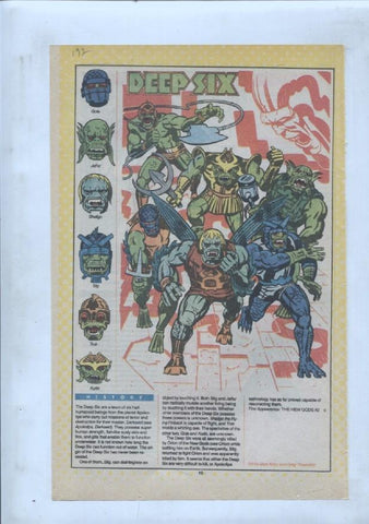 Ficha personaje DC Comics numero 197: Dedshot + Deathbolt + Deep Six