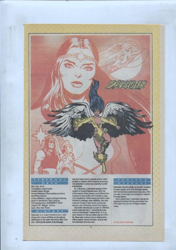 Ficha personaje DC Comics numero 198: Deadman + Dawnstar