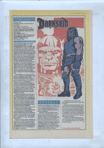 Ficha personaje DC Comics numero 199: Dart + Darkseid