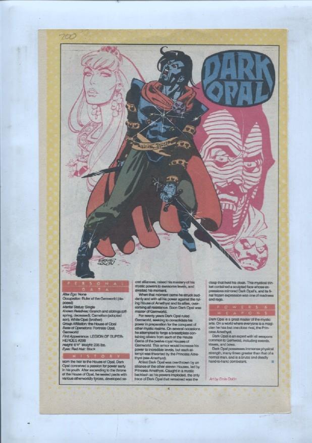 Ficha personaje DC Comics numero 200: Dark Opal +Dark Destroyer