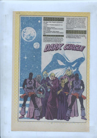 Ficha personaje DC Comics numero 202: Dark Circle + Daily Planet
