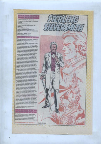 Ficha personaje DC Comics numero 204: Stiletta + Sterling Silversmith