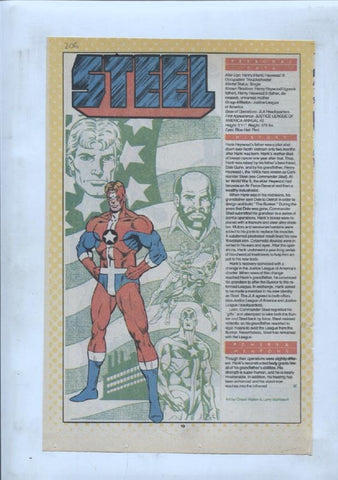 Ficha personaje DC Comics numero 206: Steel + Star Sapphine