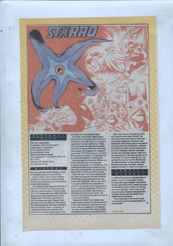 Ficha personaje DC Comics numero 207: The Star Rovers + Starro