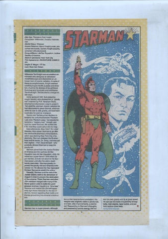 Ficha personaje DC Comics numero 208: Starman + Starman
