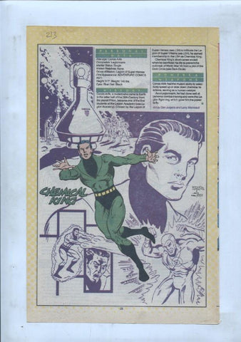 Ficha personaje DC Comics numero 213: Chemical King + Cheetah
