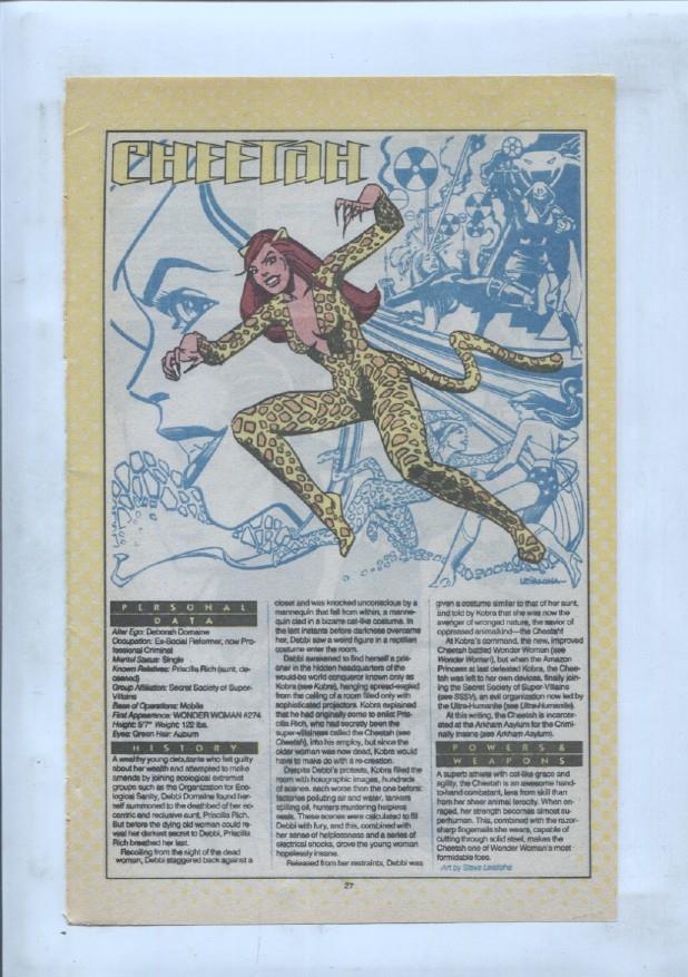Ficha personaje DC Comics numero 213: Chemical King + Cheetah