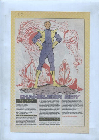 Ficha personaje DC Comics numero 215: Chameleon Boy + Challengers of the Unknown