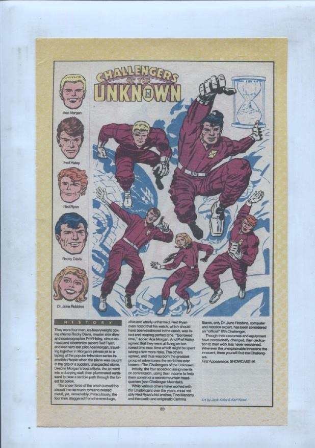 Ficha personaje DC Comics numero 215: Chameleon Boy + Challengers of the Unknown