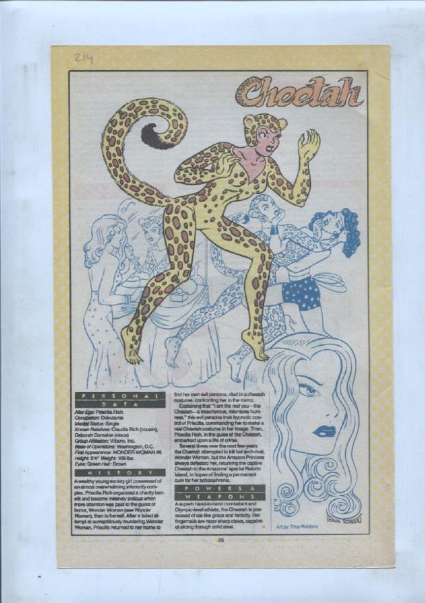 Ficha personaje DC Comics numero 214: Cheetah + The Changeling