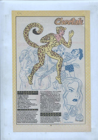 Ficha personaje DC Comics numero 214: Cheetah + The Changeling
