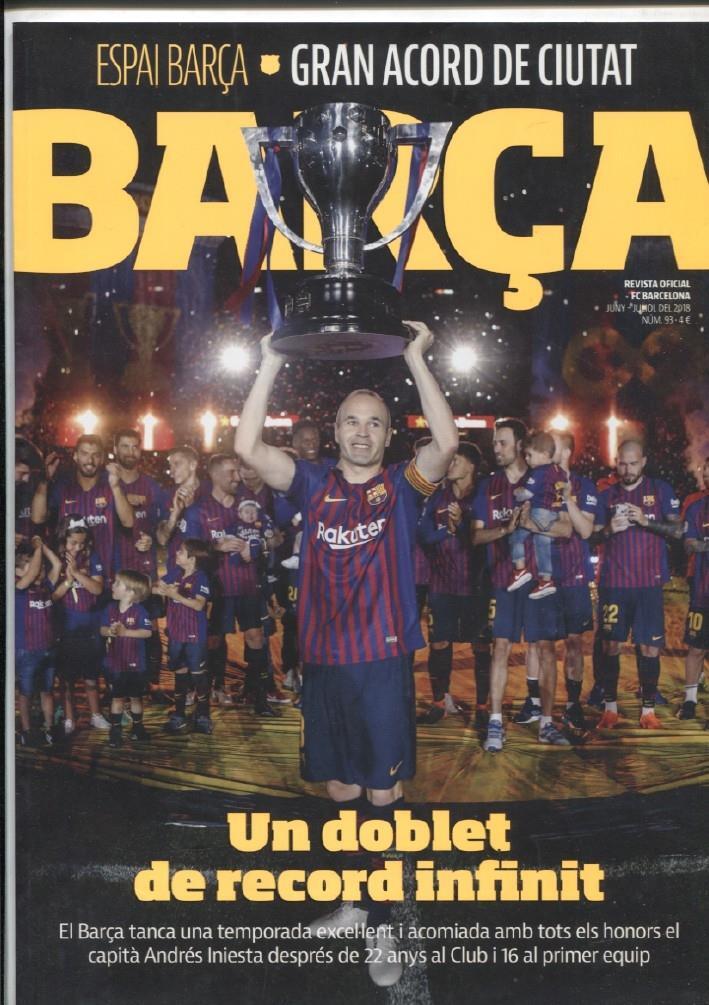 Revista oficial del Barça numero 93 (2018): un doblet de record infinit