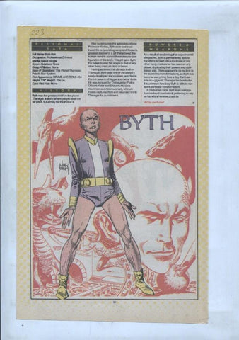 Ficha personaje DC Comics numero 223: Byth + B'Wana Beast