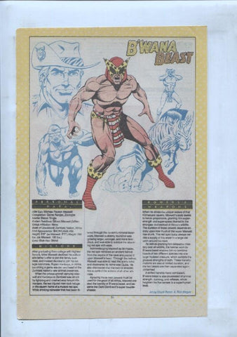 Ficha personaje DC Comics numero 223: Byth + B'Wana Beast