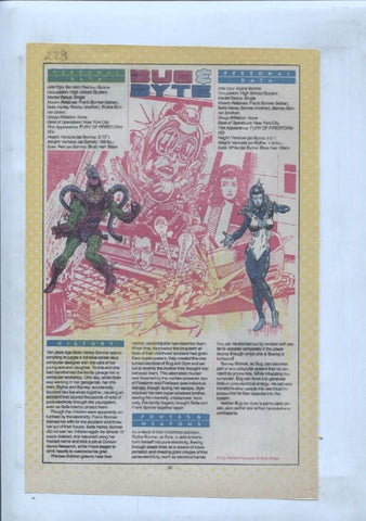 Ficha personaje DC Comics numero 224: Bue Byte + Bug-Eyed Bandit 