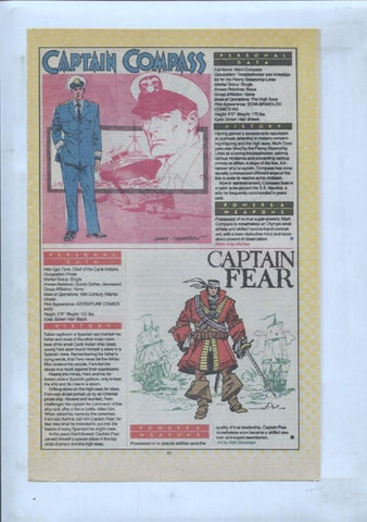 Ficha personaje DC Comics numero 219: Captain Marvel + Captain Compass + Captain Fear
