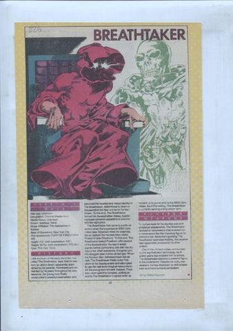 Ficha personaje DC Comics numero 226: Breathtaker + Brainwave Jr.