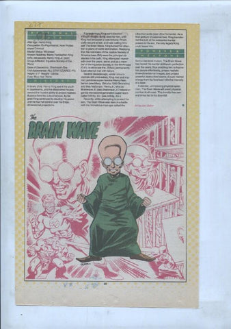 Ficha personaje DC Comics numero 227: The Brain Wave + Brain Storm