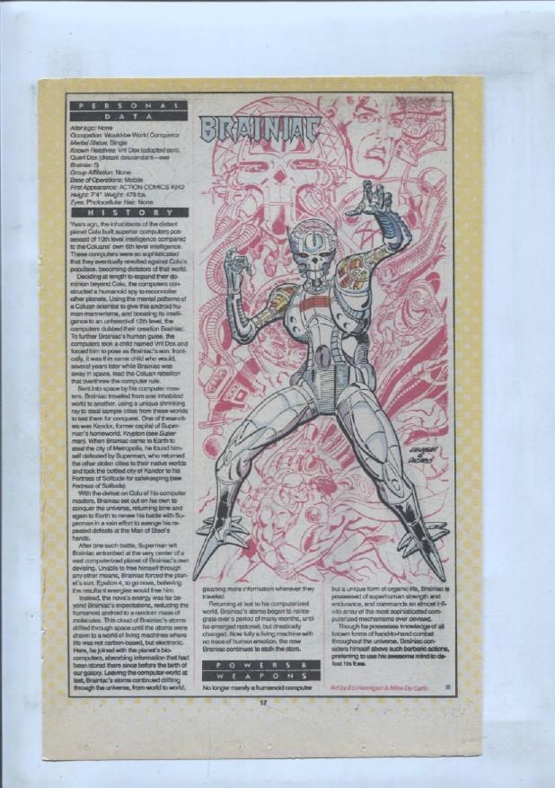Ficha personaje DC Comics numero 228: Brainiac 5 + Brainiac