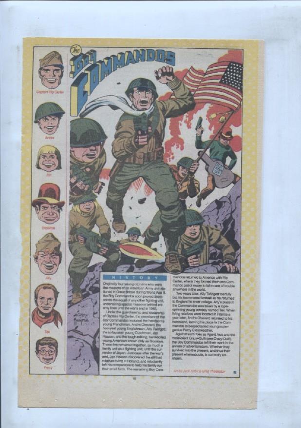 Ficha personaje DC Comics numero 229: The Brain + Boy Commandos