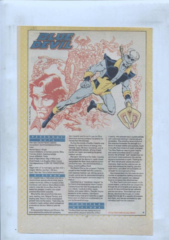 Ficha personaje DC Comics numero 231: Blue Devil + Blue Beetle