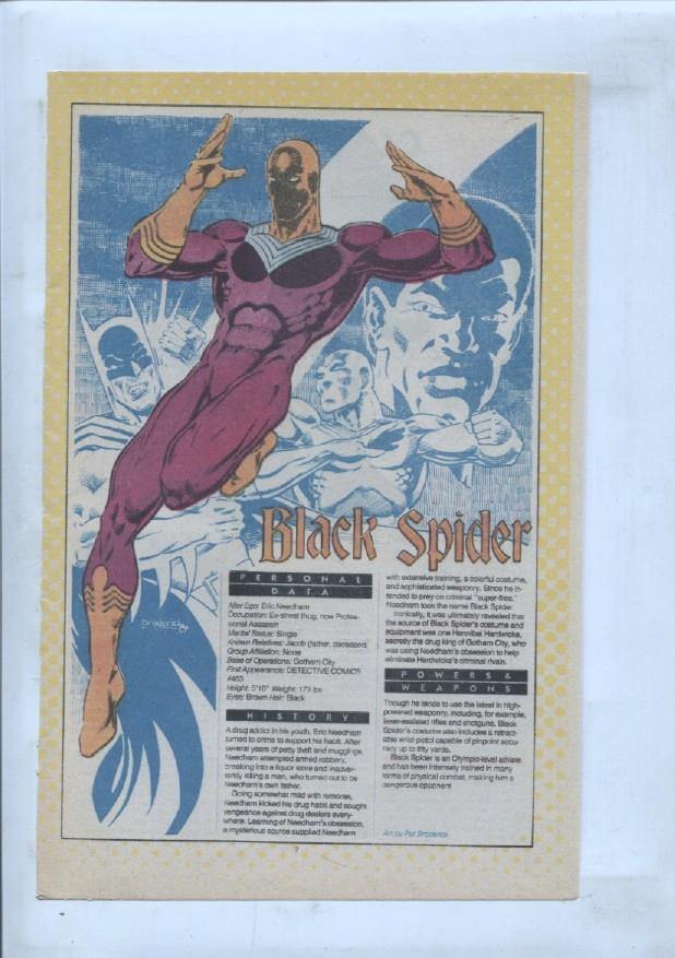 Ficha personaje DC Comics numero 233: Blacksstarr + Black Spider