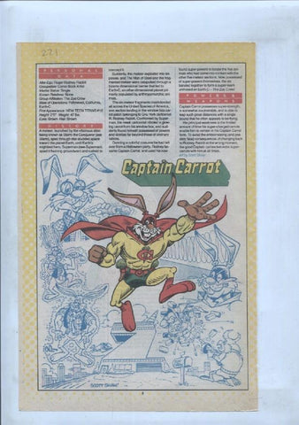 Ficha personaje DC Comics numero 221: Captain Carrot + Captain Boomerang