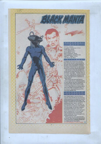 Ficha personaje DC Comics numero 235: Black Manta + Black Lightning
