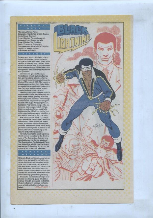 Ficha personaje DC Comics numero 235: Black Manta + Black Lightning