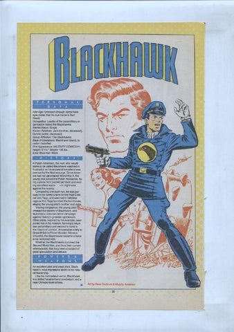 Ficha personaje DC Comics numero 237: Blackhawk + Black Hand