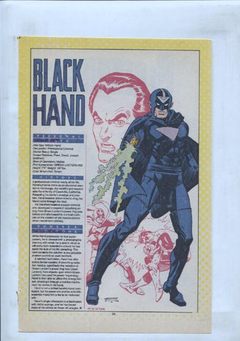 Ficha personaje DC Comics numero 237: Blackhawk + Black Hand