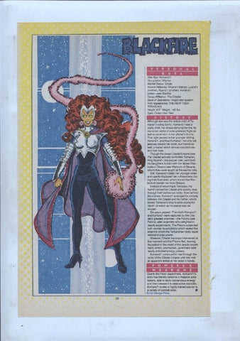 Ficha personaje DC Comics numero 238: The Blackcondor + Blackfire