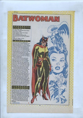 Ficha personaje DC Comics numero 244: Batwoman + Bat-mite