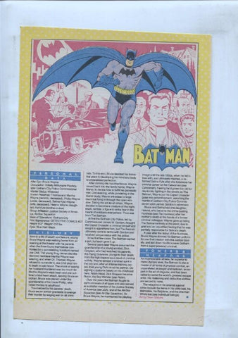 Ficha personaje DC Comics numero 246: Batman + Batman