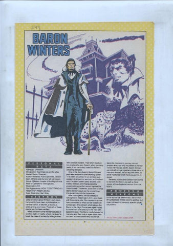 Ficha personaje DC Comics numero 249: Baron Winters + Baron Blitzkrieg
