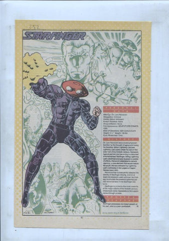 Ficha personaje DC Comics numero 252: Starfinger + Star Boy