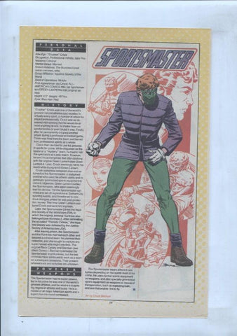 Ficha personaje DC Comics numero 253: Stalker + Sportsmaster