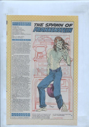 Ficha personaje DC Comics numero 256: The Spectre + The Spawn of Frankenstein 