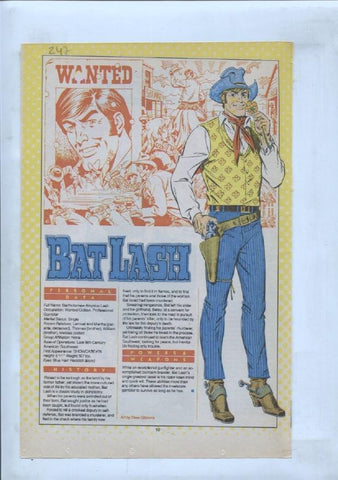 Ficha personaje DC Comics numero 247: Bat Lash + Batgirl