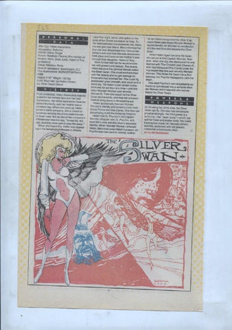 Ficha personaje DC Comics numero 263: The Silver Swan + Silver Scarab
